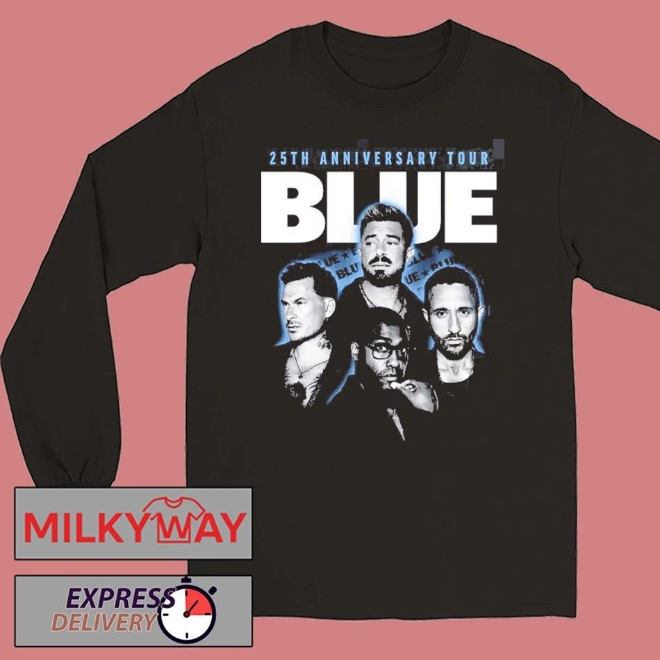 Blue 25th Anniversary 2026 Tour UK And EU Merch Photo T-Shirt