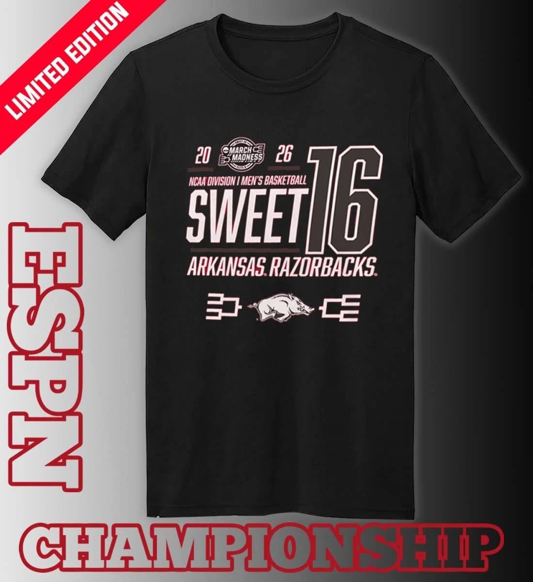Arkansas Razorbacks 2026 NCAA March Madness Sweet 16 Bound Shirt