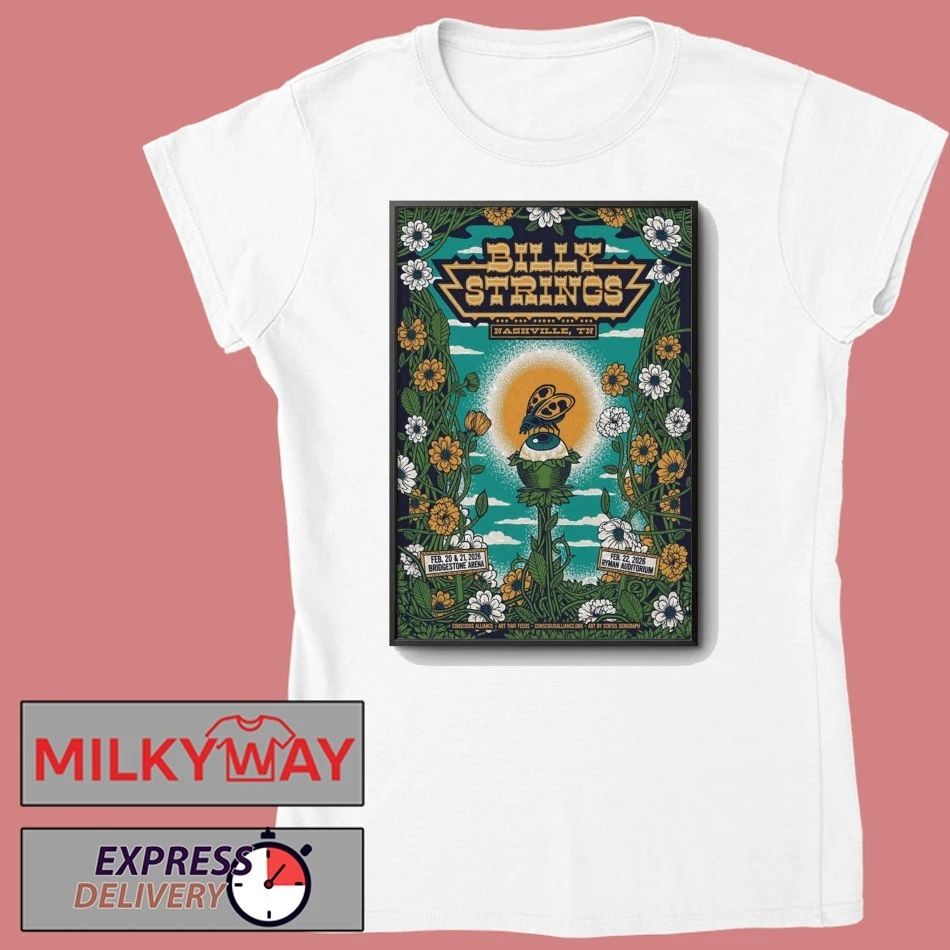 Billy Strings Ryman Auditorium In Nashville TN Feb 20-22 2026 Poster shirt