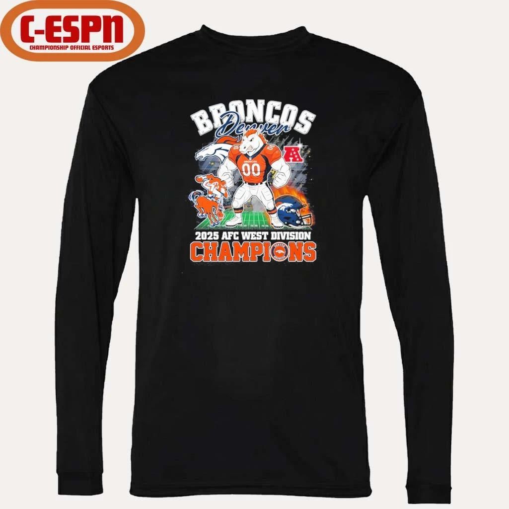 Broncos Mascot 2025 AFC West Champions Shirt