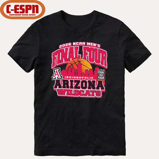 Arizona Wildcats 2026 NCAA Men’s Basketball Final Four Bound Retro Skyline Shirt