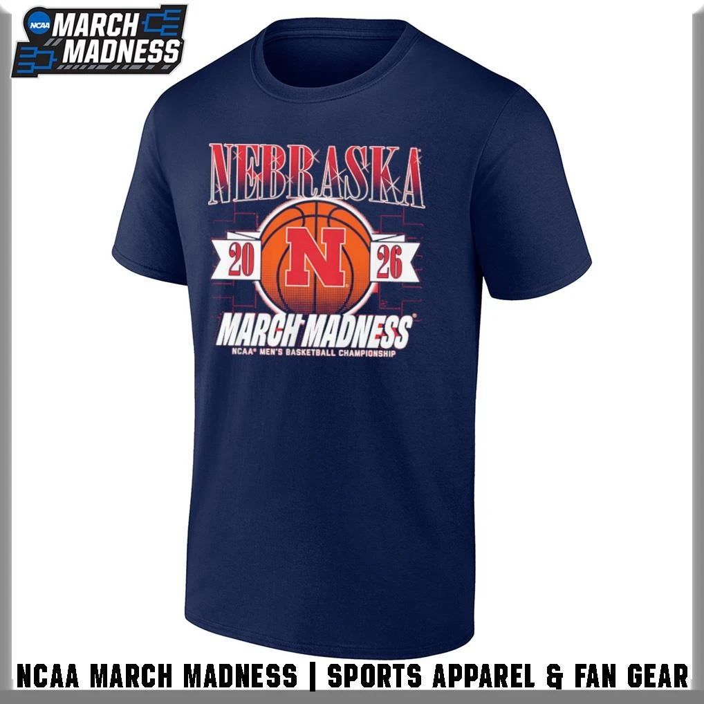 Nebraska Cornhuskers Men’s Basketball 2026 NCAA Division I Championship March Madness Bound T-Shirt