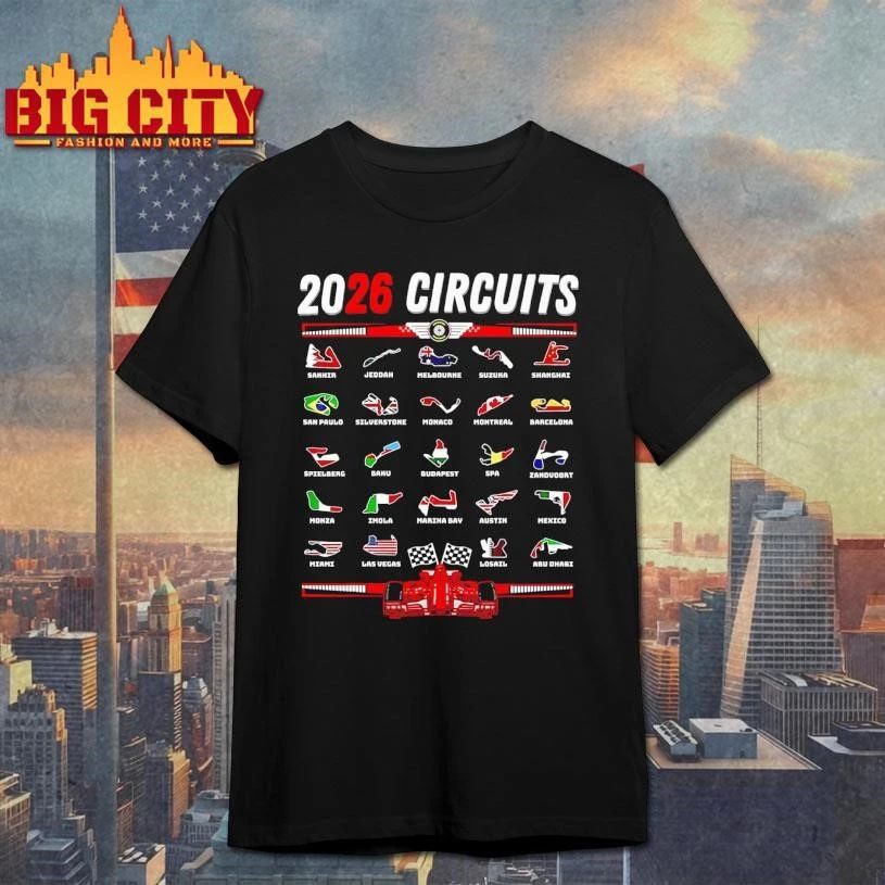 Formula one 2024 circuits calendar Car Racing Shirt