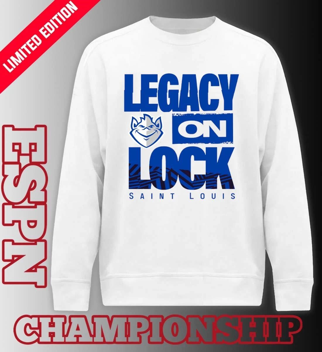 Saint Louis Billikens Basketball Legacy On Lock Bench T-Shirt