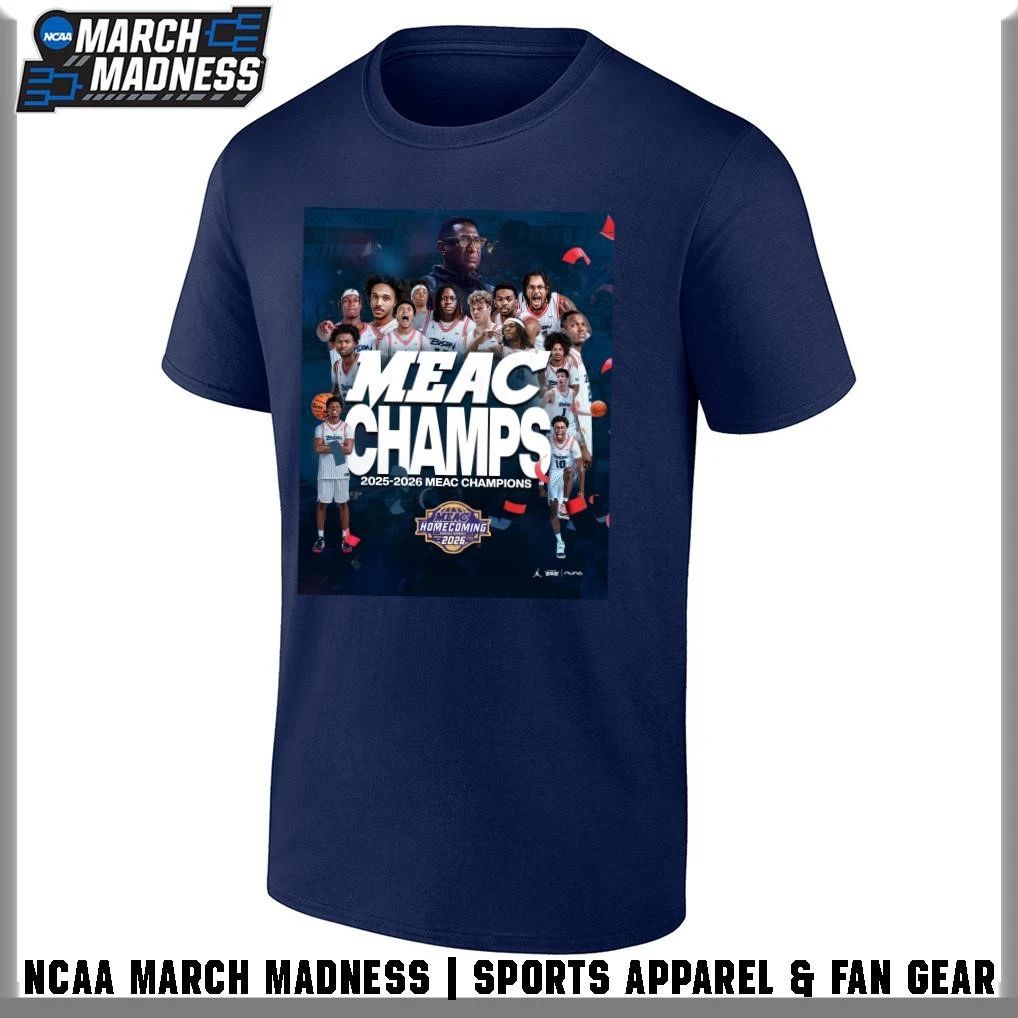 Howard Bison 2025-2026 MEAC Tournament Champions T-Shirt