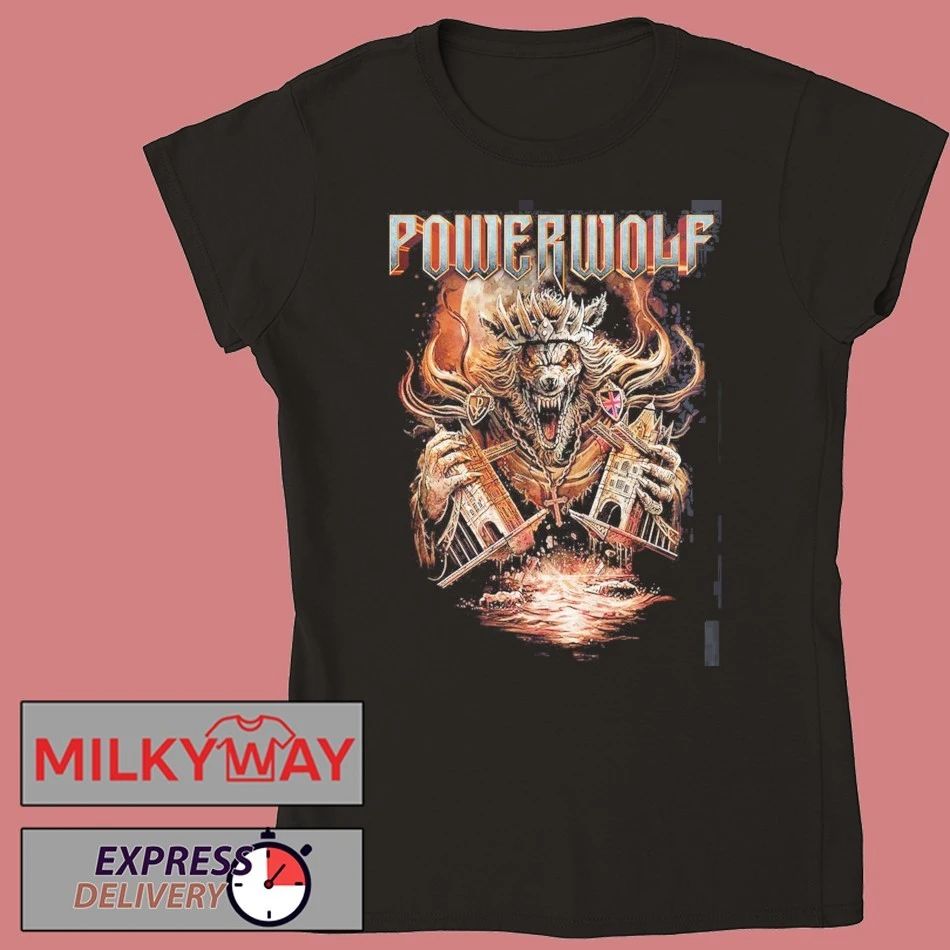 Powerwolf London UK 2026 Tour Merch Tee At OVO Arena Wembley On March 7 2026 The Wembley Metal Mass Wake Up The Wicked Tour T-Shirt