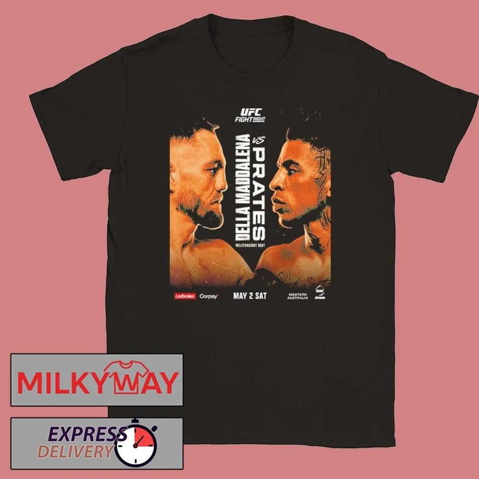 UFC Fight Night Jack Della Maddalena vs Carlos Prates Welterweight Bout On May 2 2026 UFC Australia n New Zealand shirt