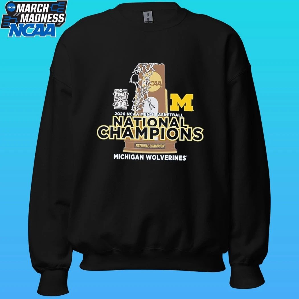 Michigan Wolverines 2026 Men’s Basketball National Champions Trophy Shirt