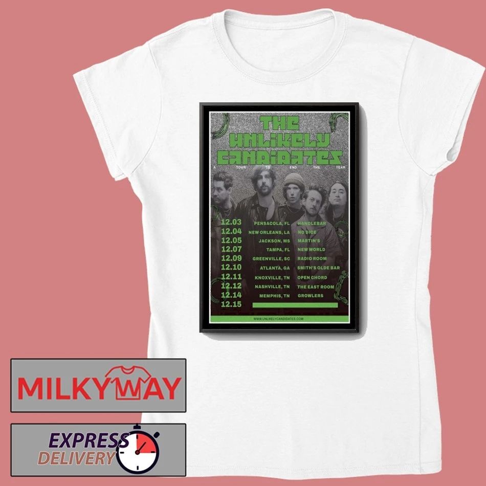 The Unlikely Candidates December Shows 2025 Poster shirt