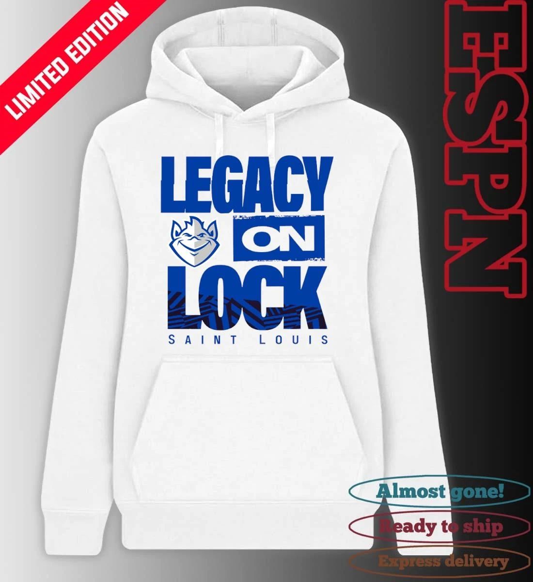 Saint Louis Billikens Basketball Legacy On Lock Bench T-Shirt