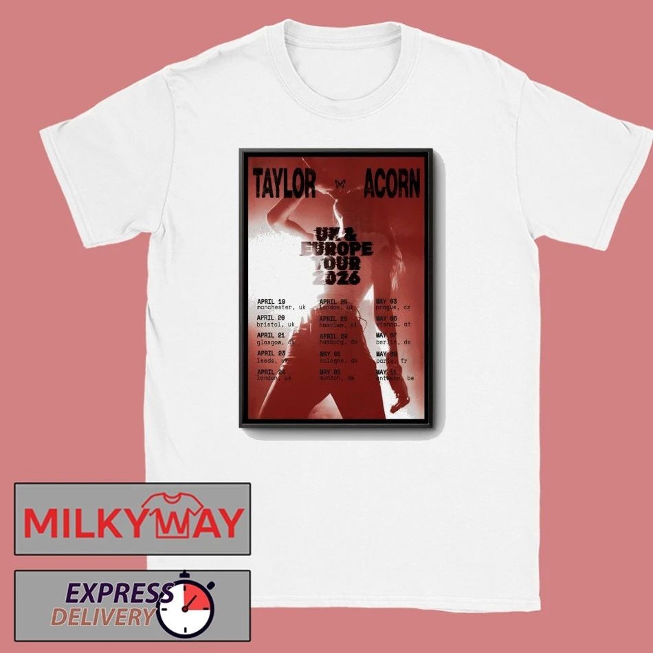 Taylor Acorn Tour UK And EU 2026 Poster shirt