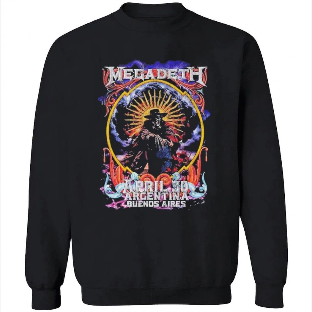Megadeth Argentina 2026 At Buenos Aires On April 30 2026 Shirt