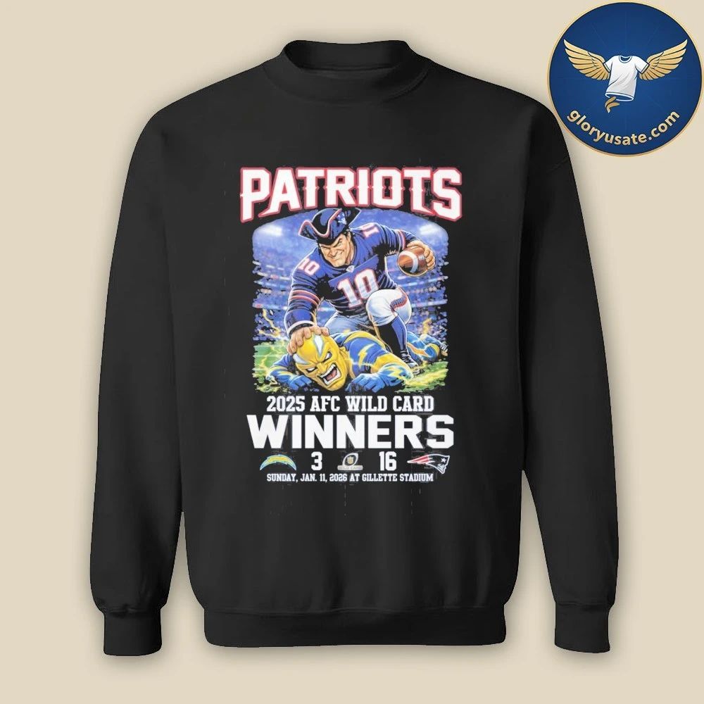 Patriots 2025 AFC Wild Card Winners Mascot Shirt