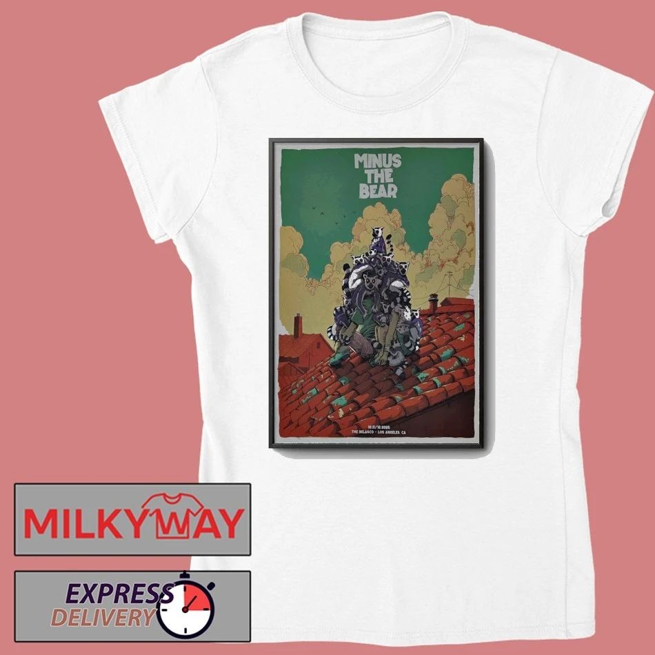Minus The Bear Los Angeles CA, October 11-12 2025 Poster shirt