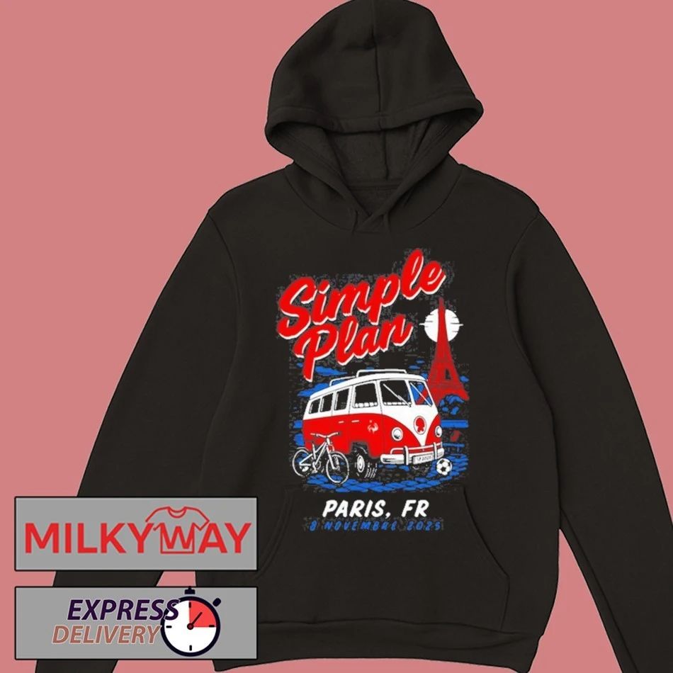 Simple Plan Paris La Défense Arena Tour 2025 Graphic T-Shirt