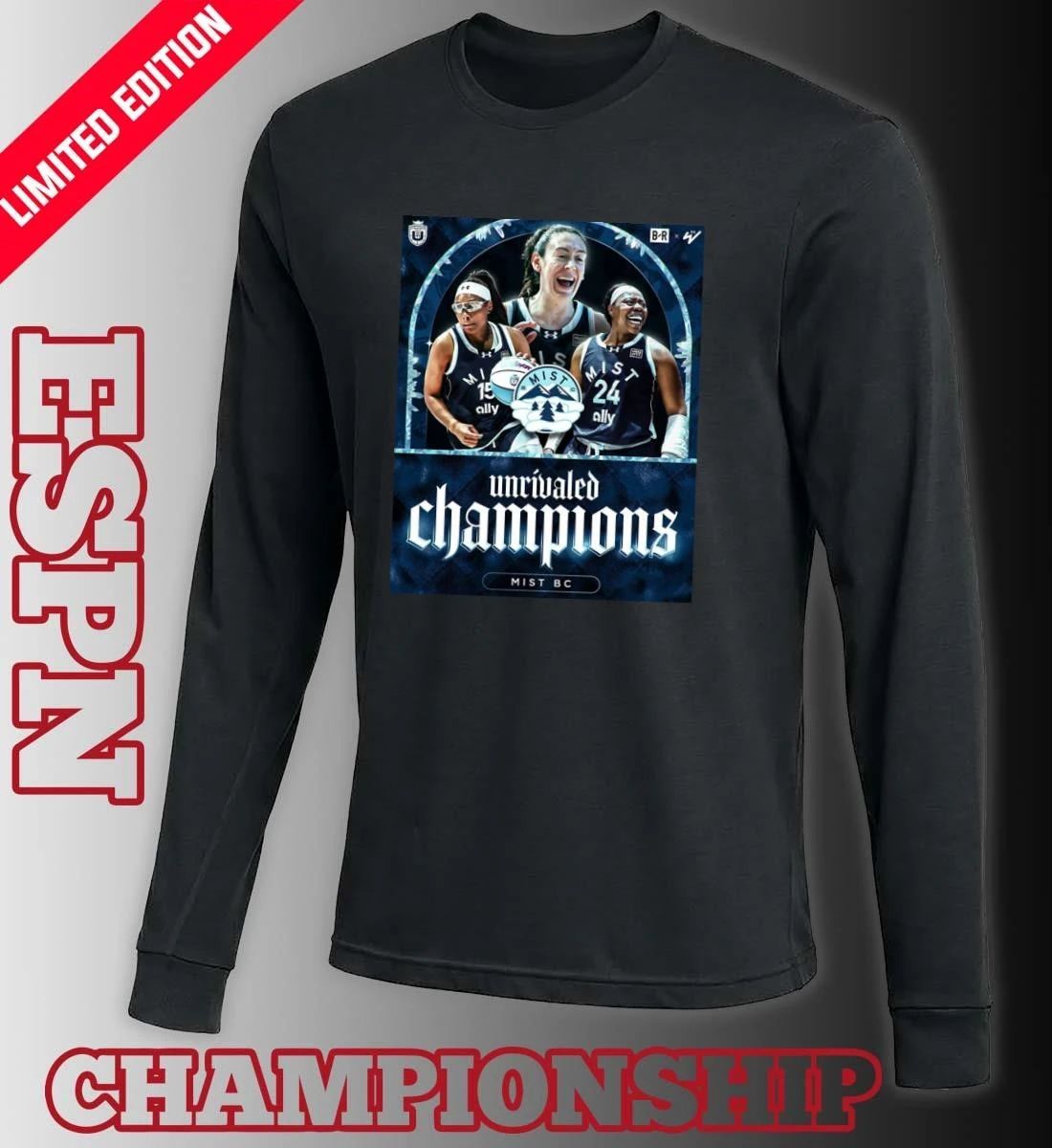 Mist BC Basketball 2026 Unrivaled Champions Poster T-Shirt