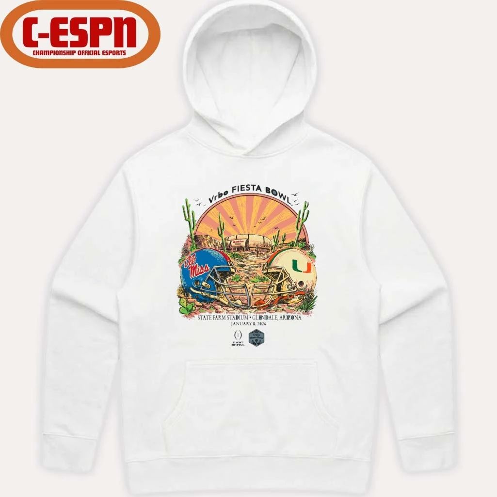 Ole Miss Vs Miami 2026 VRBO Fiesta Bowl Retro T-Shirt