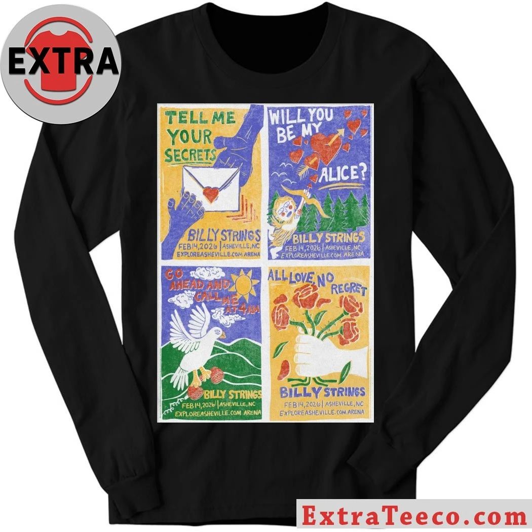 Original Billy Strings At ExploreAsheville.com Arena February 14 2026 Poster T-Shirt