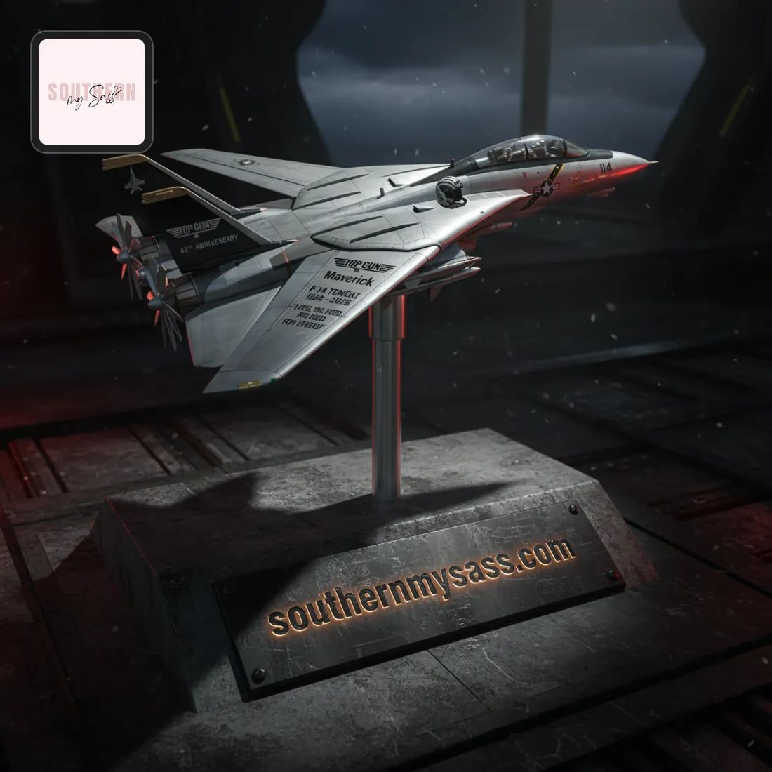 Gun F-14 Tomcat 40th Anniversary Commemorative Garden Wind Spinner