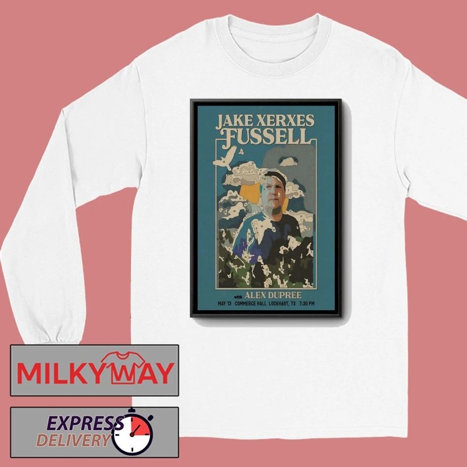 Jake Xerxes Fussell May 13 2026 Commerce Hall in Lockhart TX Poster shirt