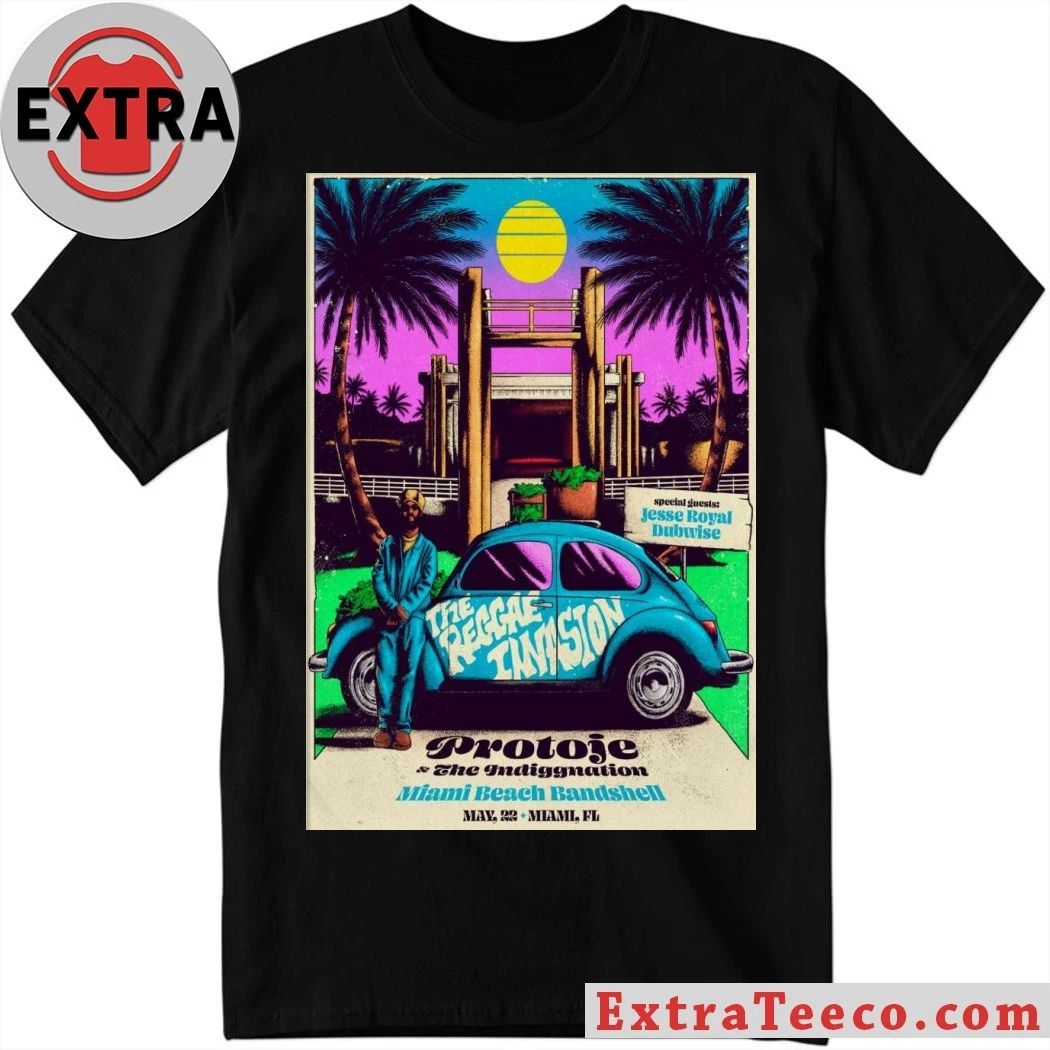 Original Protoje Miami, FL May 23 2026 Miami Beach Bandshell Tour Poster Shirt