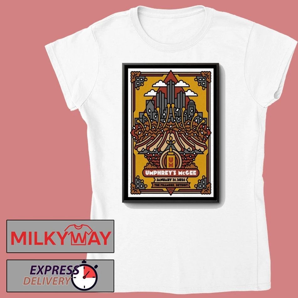 Umphrey’s McGee The Fillmore Detroit January 31 2026 Concert Poster shirt