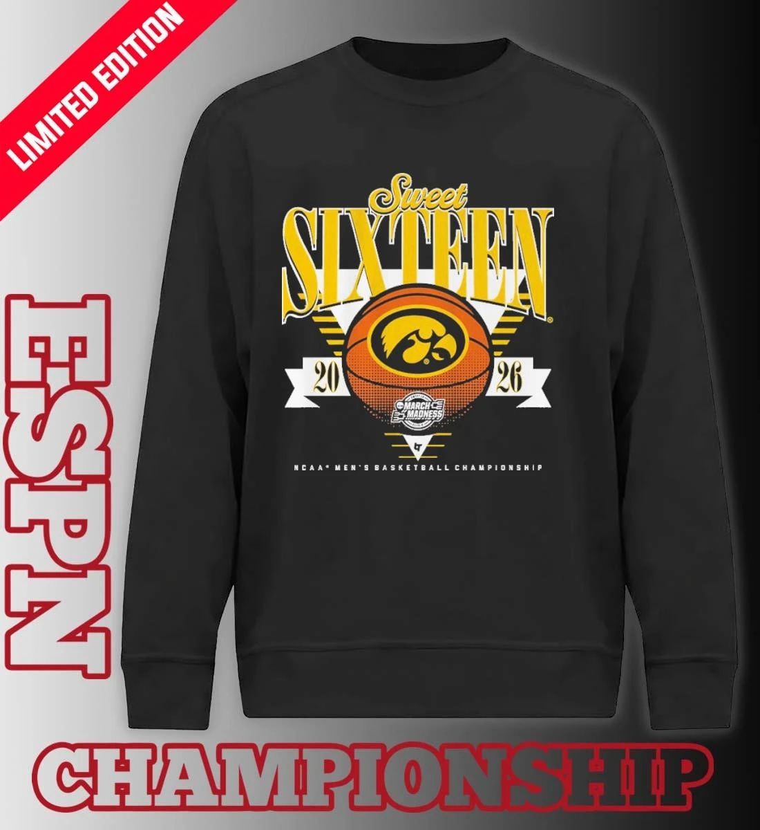 Iowa Hawkeyes MBB 2026 Sweet Sixteen Shirt