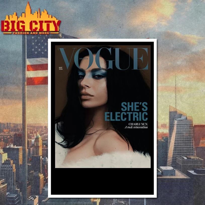 Charli XCX Graces On British Vogue May 2026 She’s Electric Poster Shirt