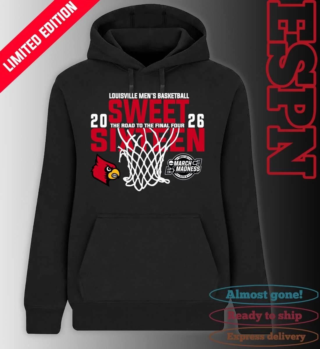Louisville Men’s Basketball 2026 Sweet Sixteen The Road To The Final Four Shirt
