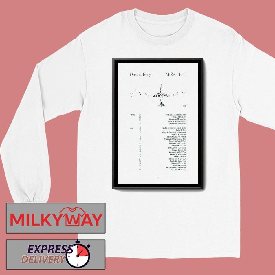 Dream Ivory At Zero Tour 2026 Poster shirt