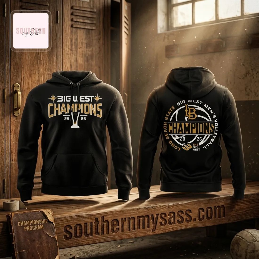 Long Beach State Men’s Volleyball 2026 Big West Champions Commemorative Hoodie