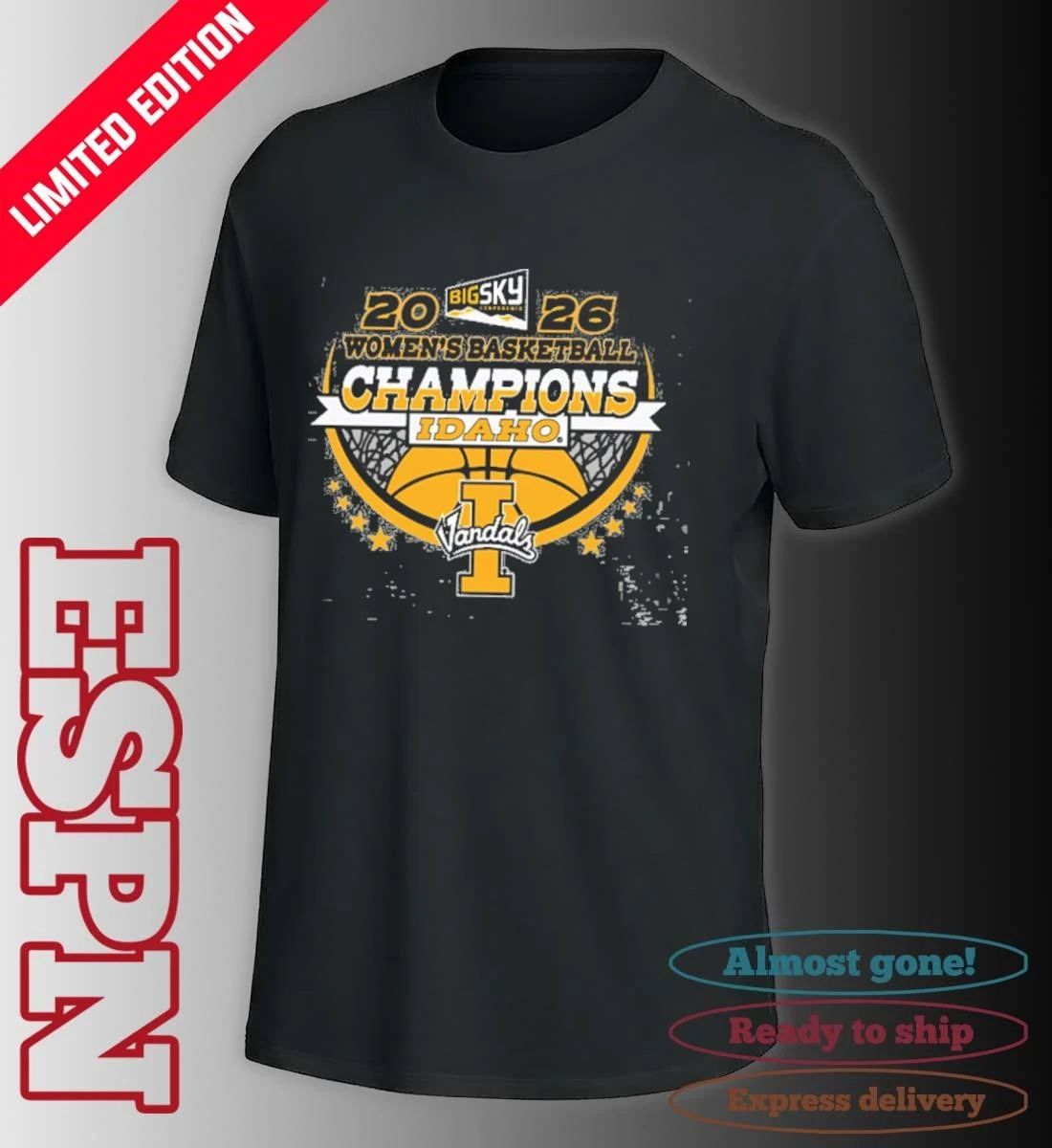 Idaho Vandals 2026 Big Sky Women’s Basketball Champions Shirt