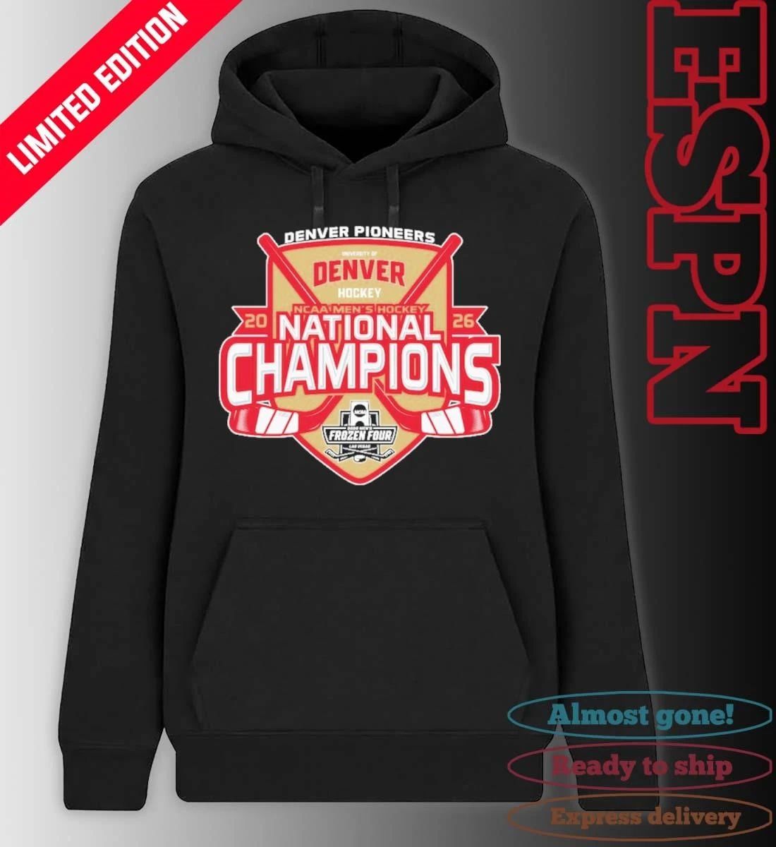April 11 Denver Pioneers 2026 Men’s Ice Hockey National Champions Shirt