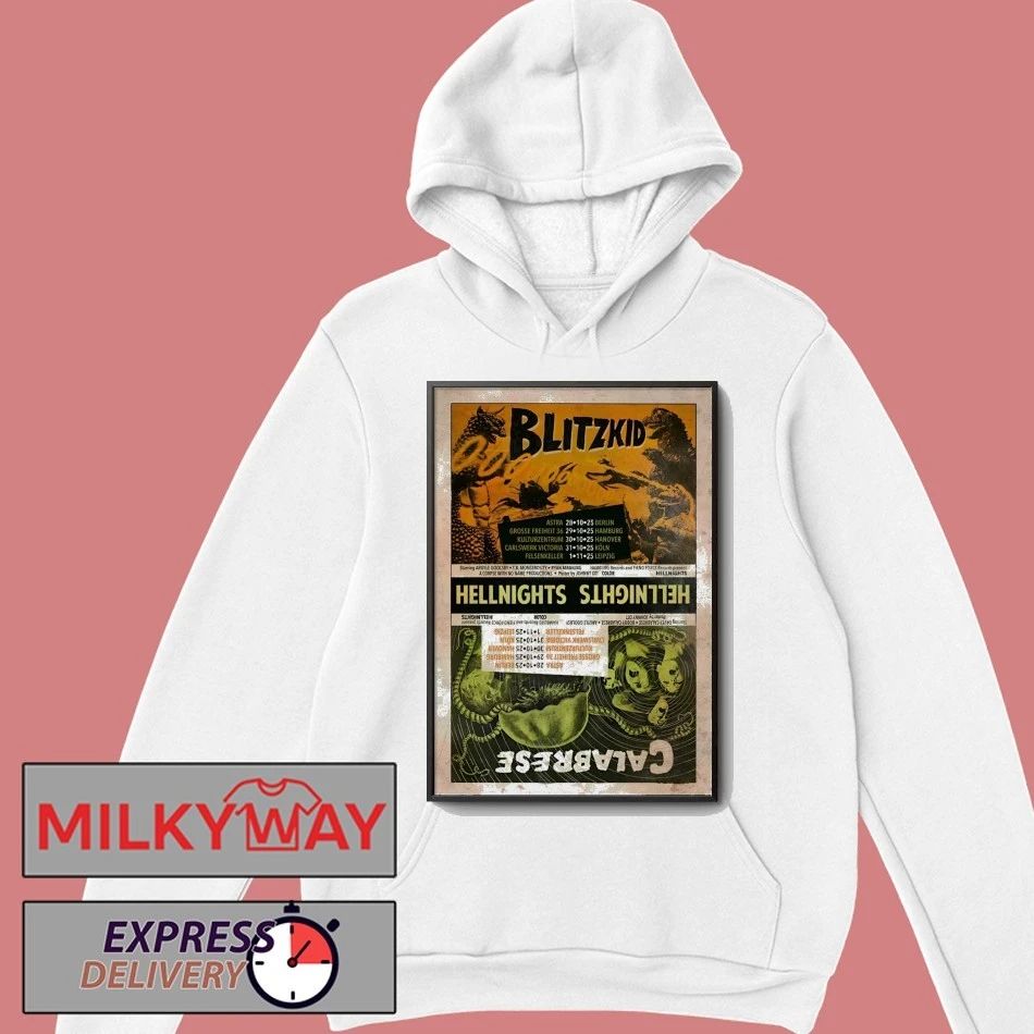 Poster Blitzkid And Calabrese Hellnights 2025 Tour shirt