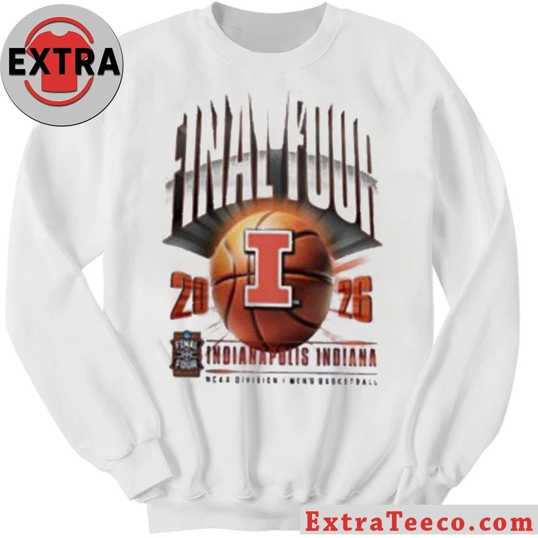Indianapolis Indiana Illinois Final Four 2026 T-Shirt- Top-Rated Gift for College Basketball Lovers