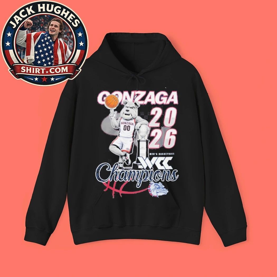 Gonzaga Bulldogs 2026 Wcc Tournament Champions Mascot Basketball Shirt