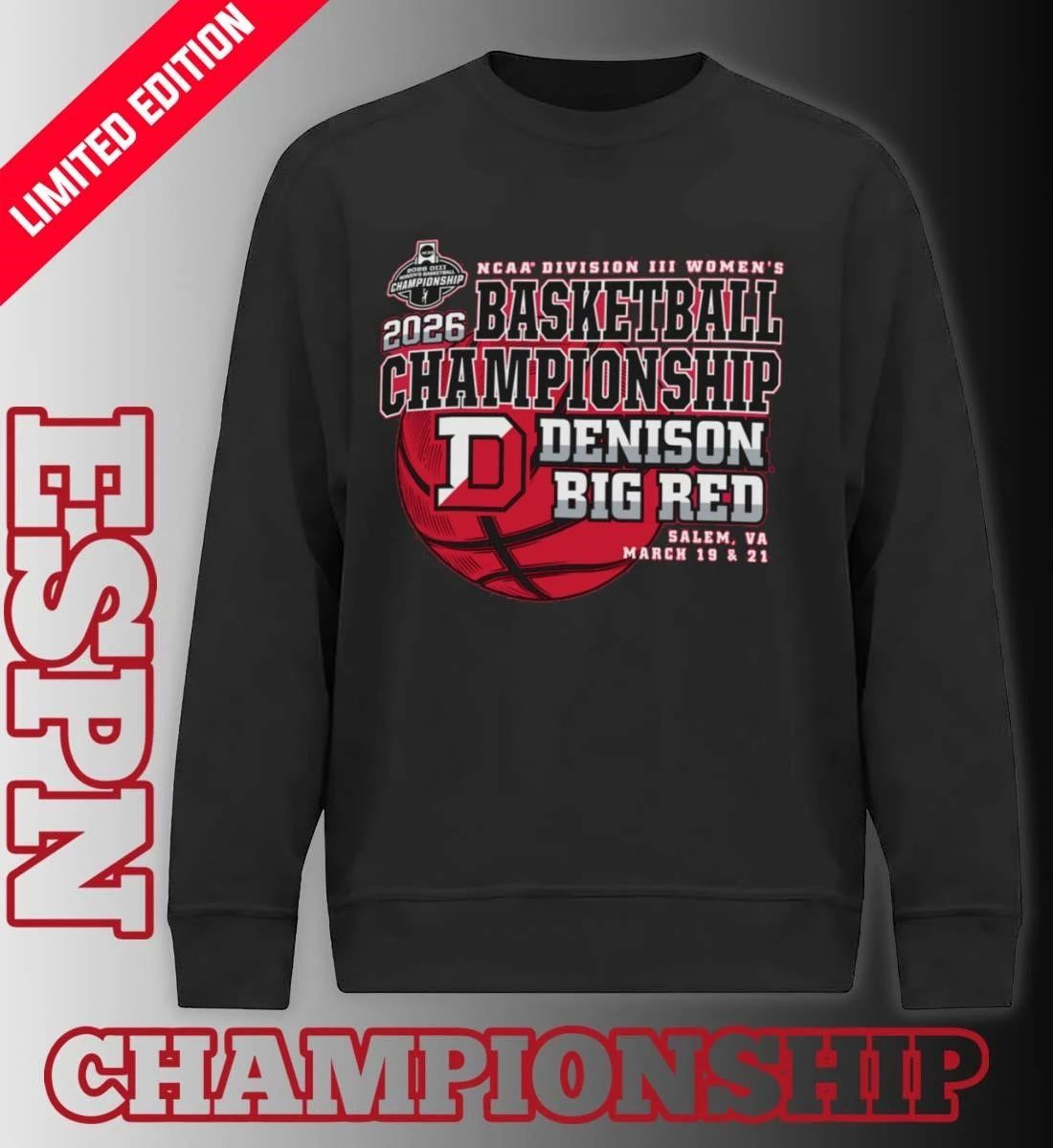 Denison Big Red 2026 NCAA DIII Women’s Basketball Championship Shirt