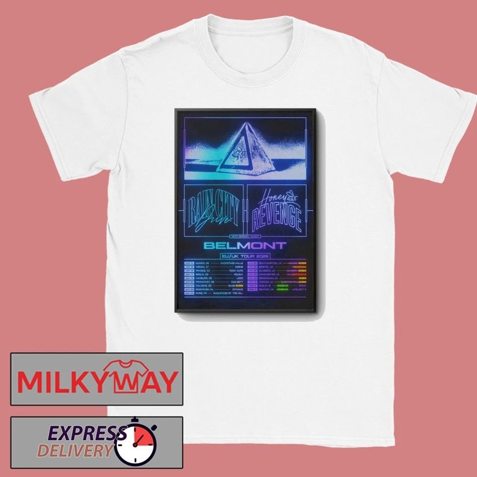 Honey Revenge And Rain City Drive EU-UK 2026 Shows Poster shirt