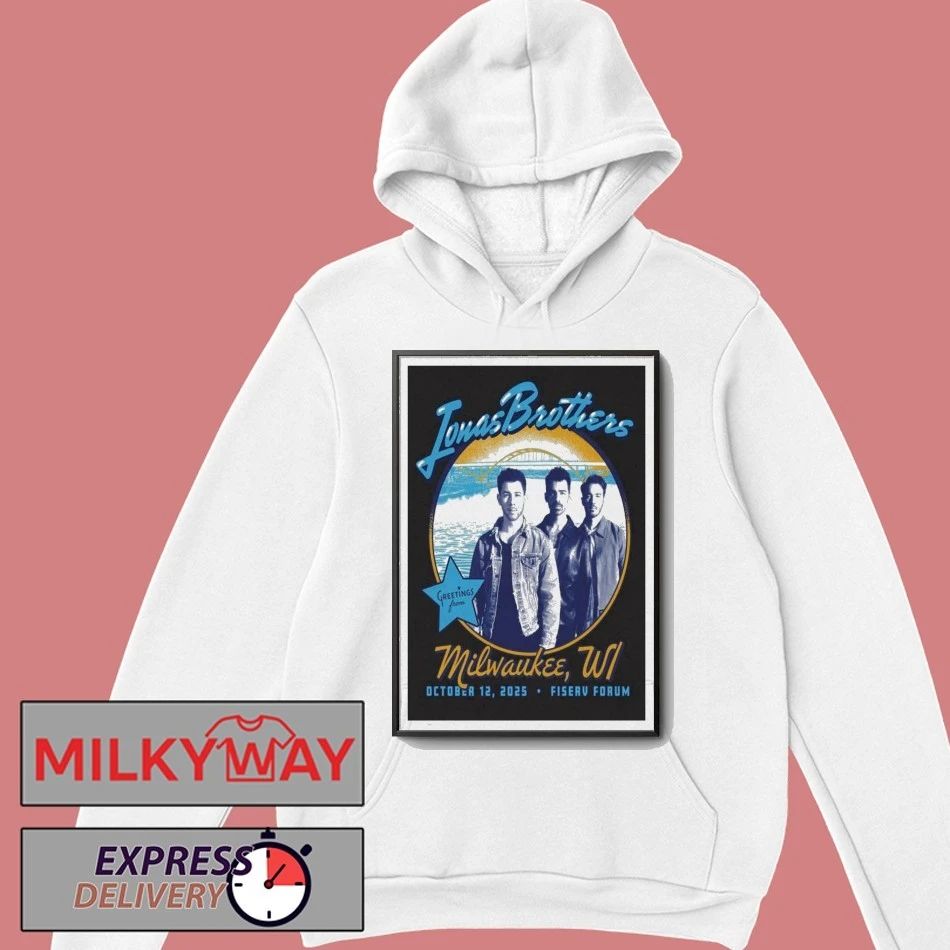 Jonas Brothers Oct 12 2025 Fiserv Forum. Milwaukee, WI Poster shirt