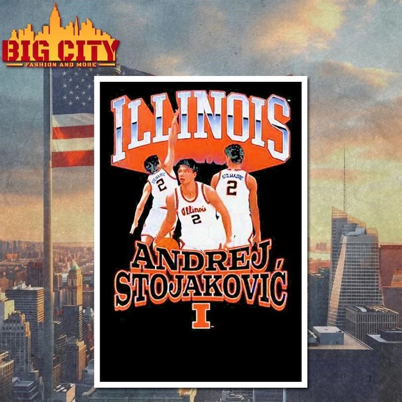 Illinois Basketball Andrej Stojakovic graphic Shirt