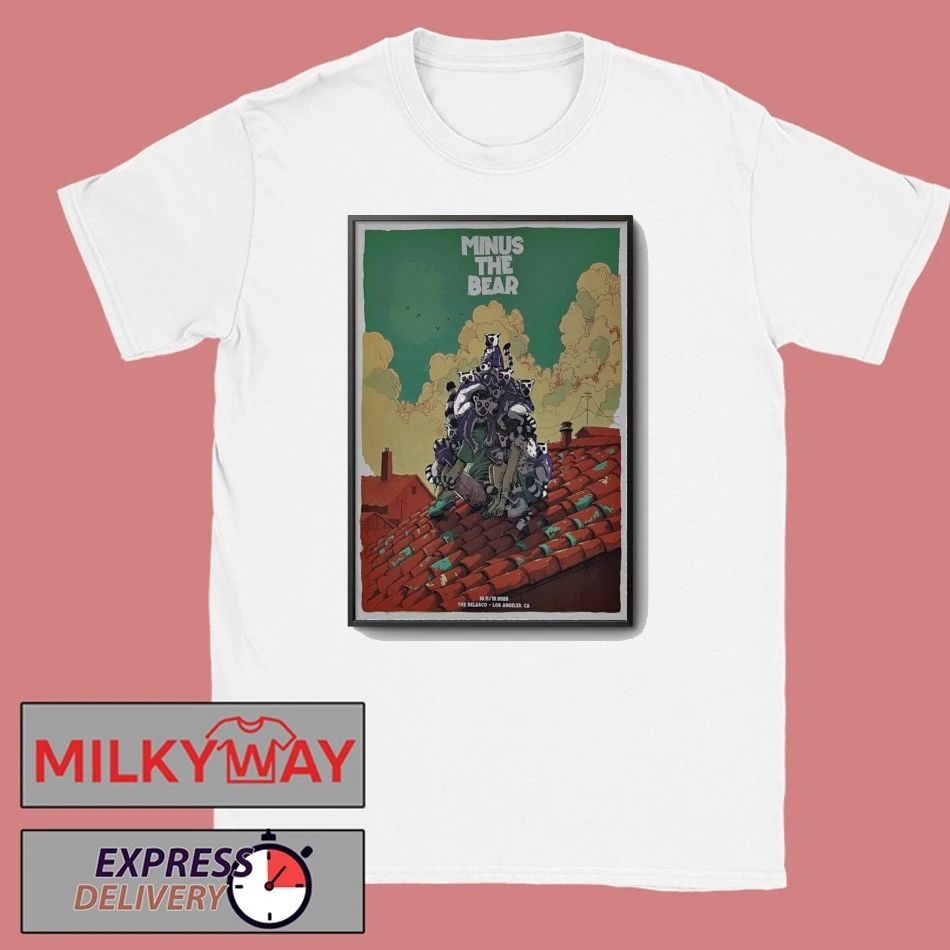 Minus The Bear 10.11-10.12 2025 Los Angeles CA Poster shirt