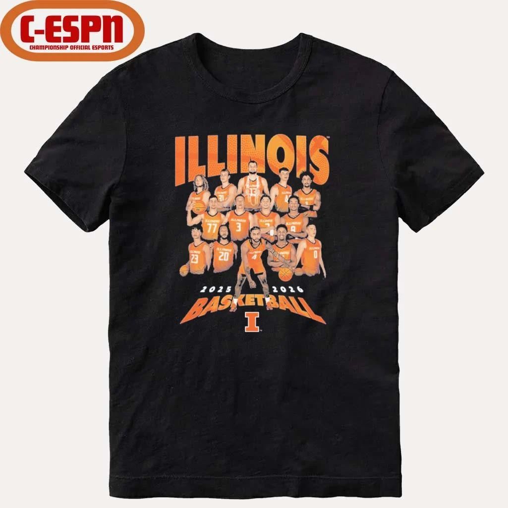 2025-2026 Illinois Men’s Basketball Team Shirt