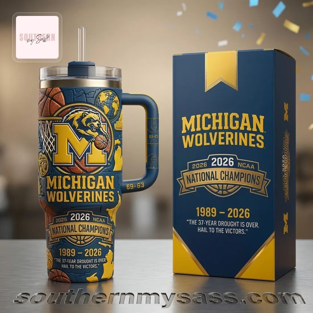 Michigan Wolverines 2026 National Champions Commemorative Insulated Tumbler