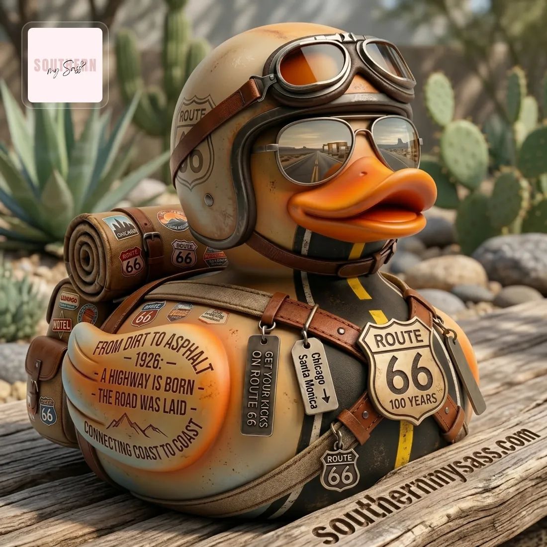 Route 66 Centennial Vintage Collectible Duck Figure