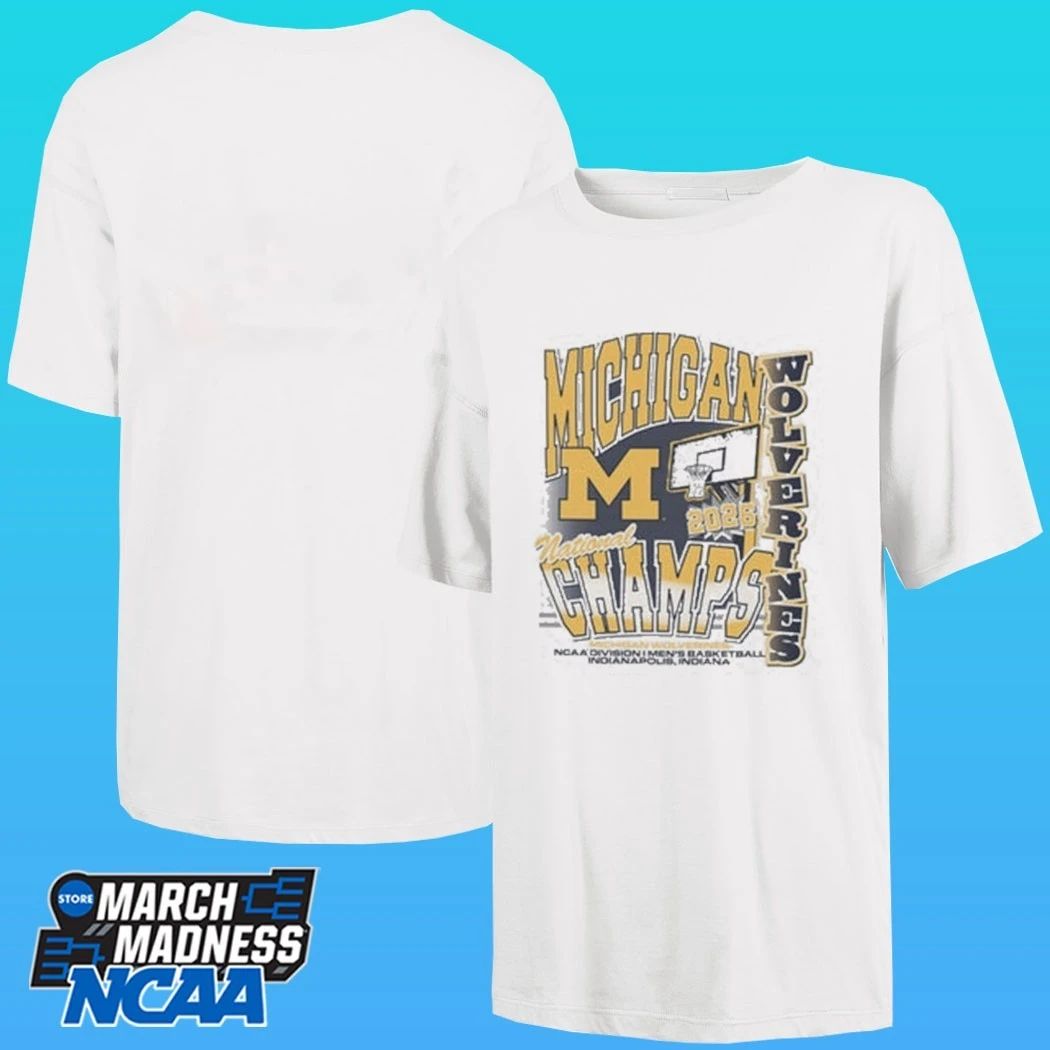 Michigan Wolverines Men’s Basketball National Champions Graphic Shirt