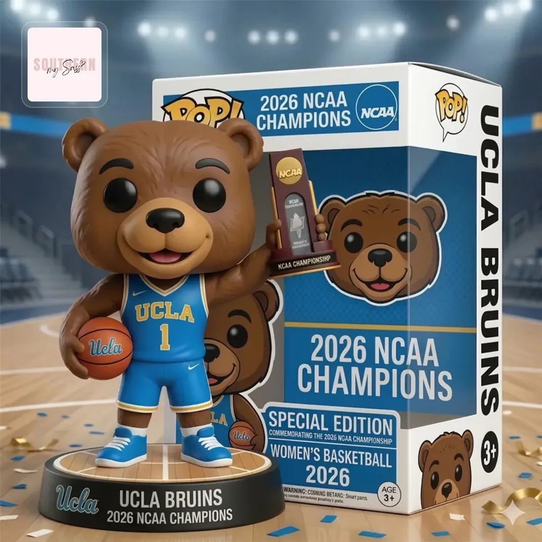UCLA Bruins 2026 NCAA Women’s Basketball Champions Pop Figure Doll
