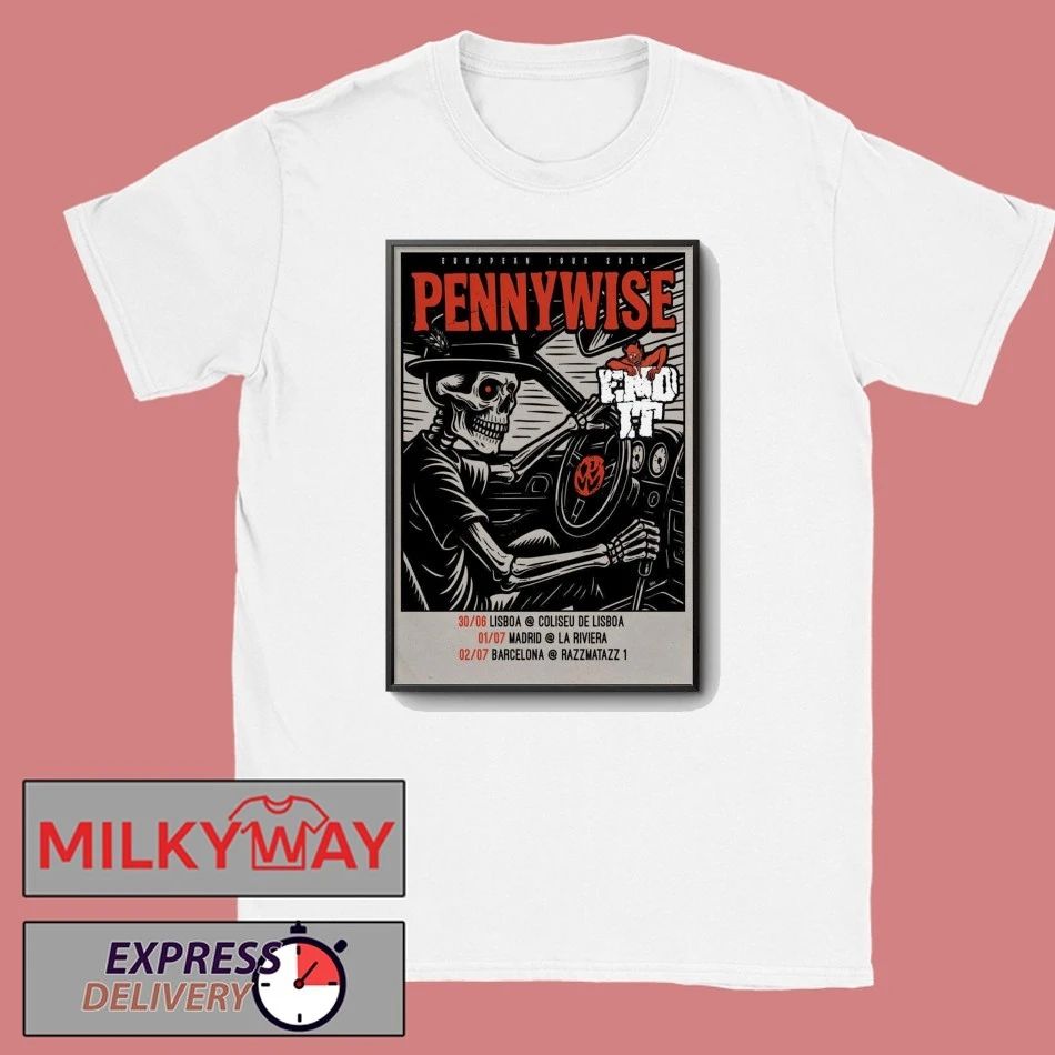 Pennywise Poster European Tour 2026 shirt
