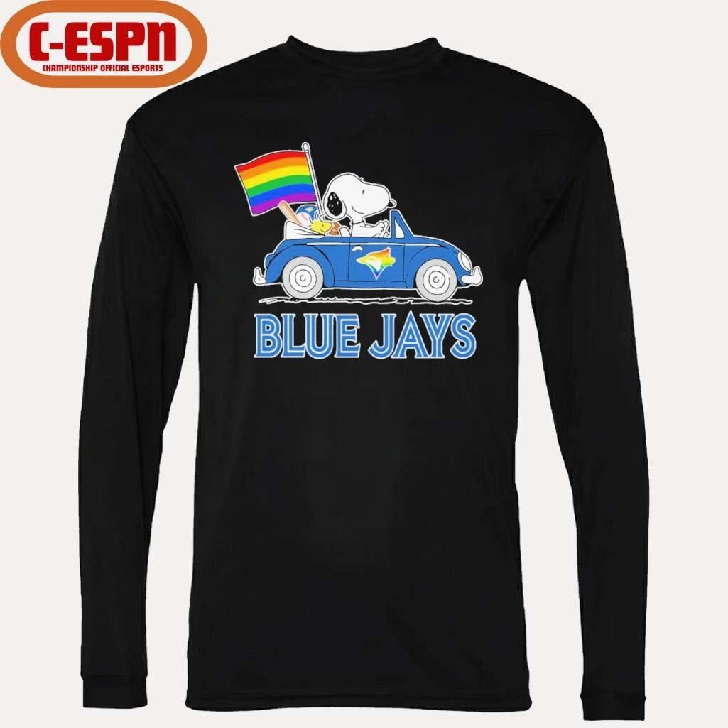 The Peanuts Driving Car X Toronto Blue Jays Pride Month Shirt