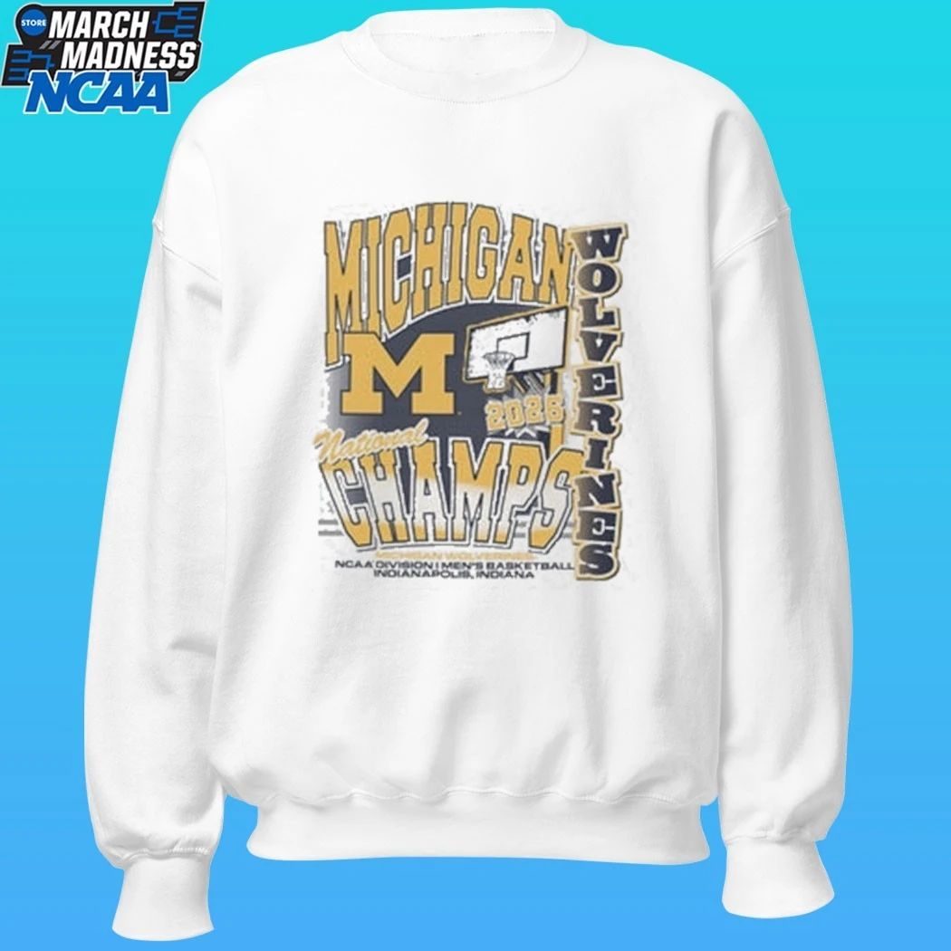 Michigan Wolverines Men’s Basketball National Champions Graphic Shirt