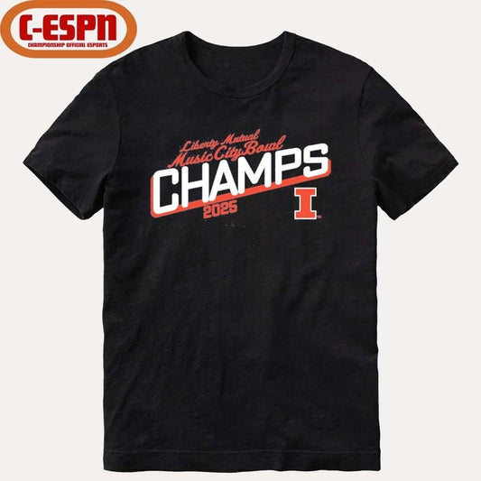 2025 Transperfect Music City Bowl Illinois Champs Shirt